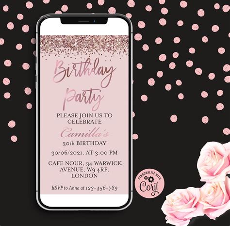 birthday party invites digital|More.